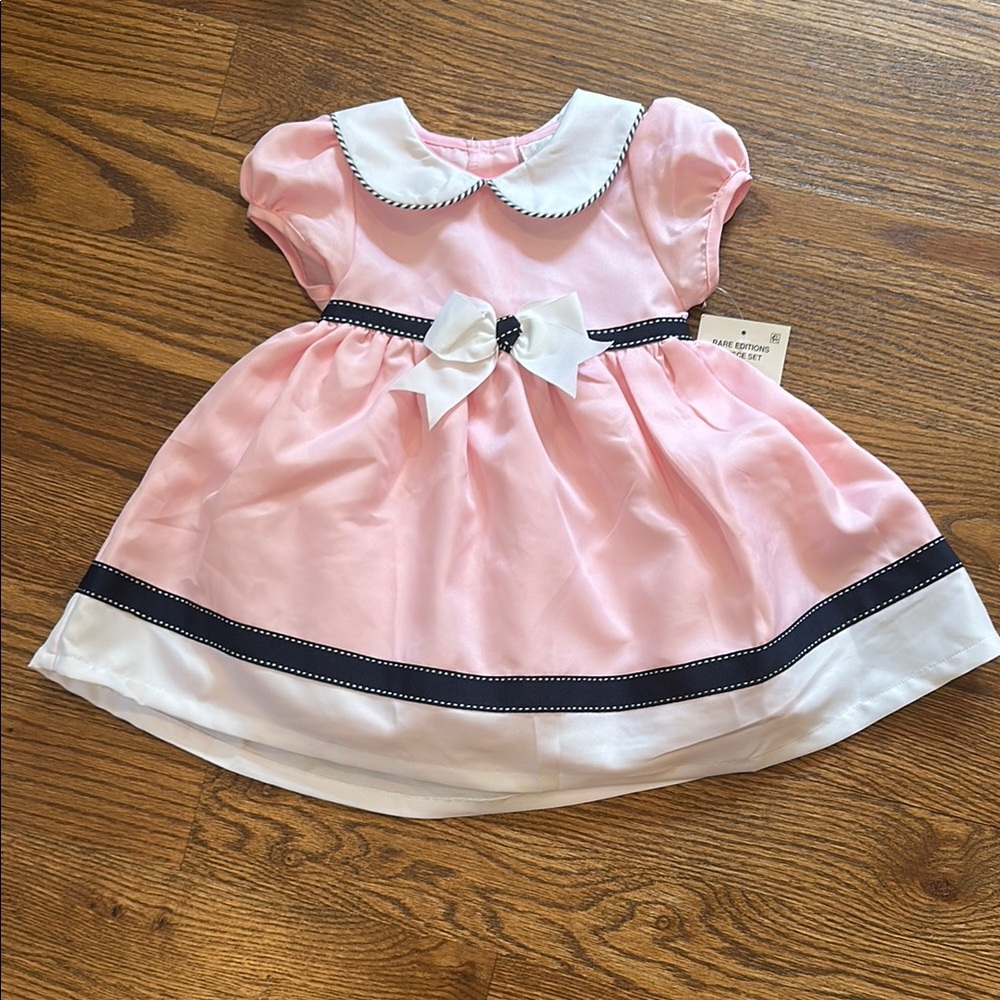 NWT Rare Editions Pink Dress; 24M